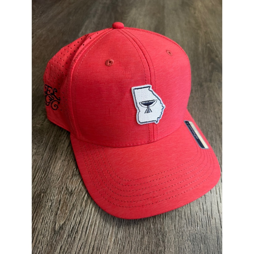 Ahead East Lake Golf Club Hat Mens Red Performance Snapback Georgia ELGC Cap